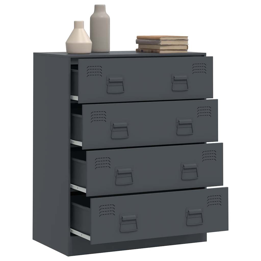 Kommode DIV. antrasitt 67x39x83 cm stål