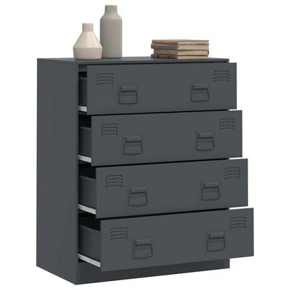 Kommode DIV. antrasitt 67x39x83 cm stål