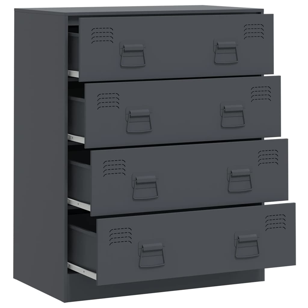Kommode DIV. antrasitt 67x39x83 cm stål