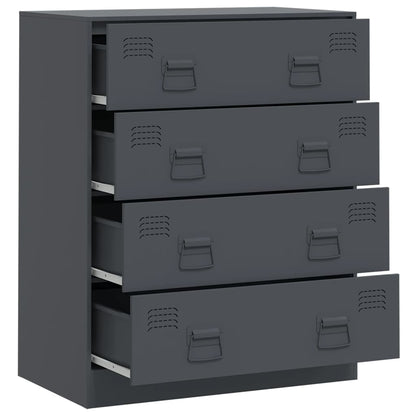 Kommode DIV. antrasitt 67x39x83 cm stål
