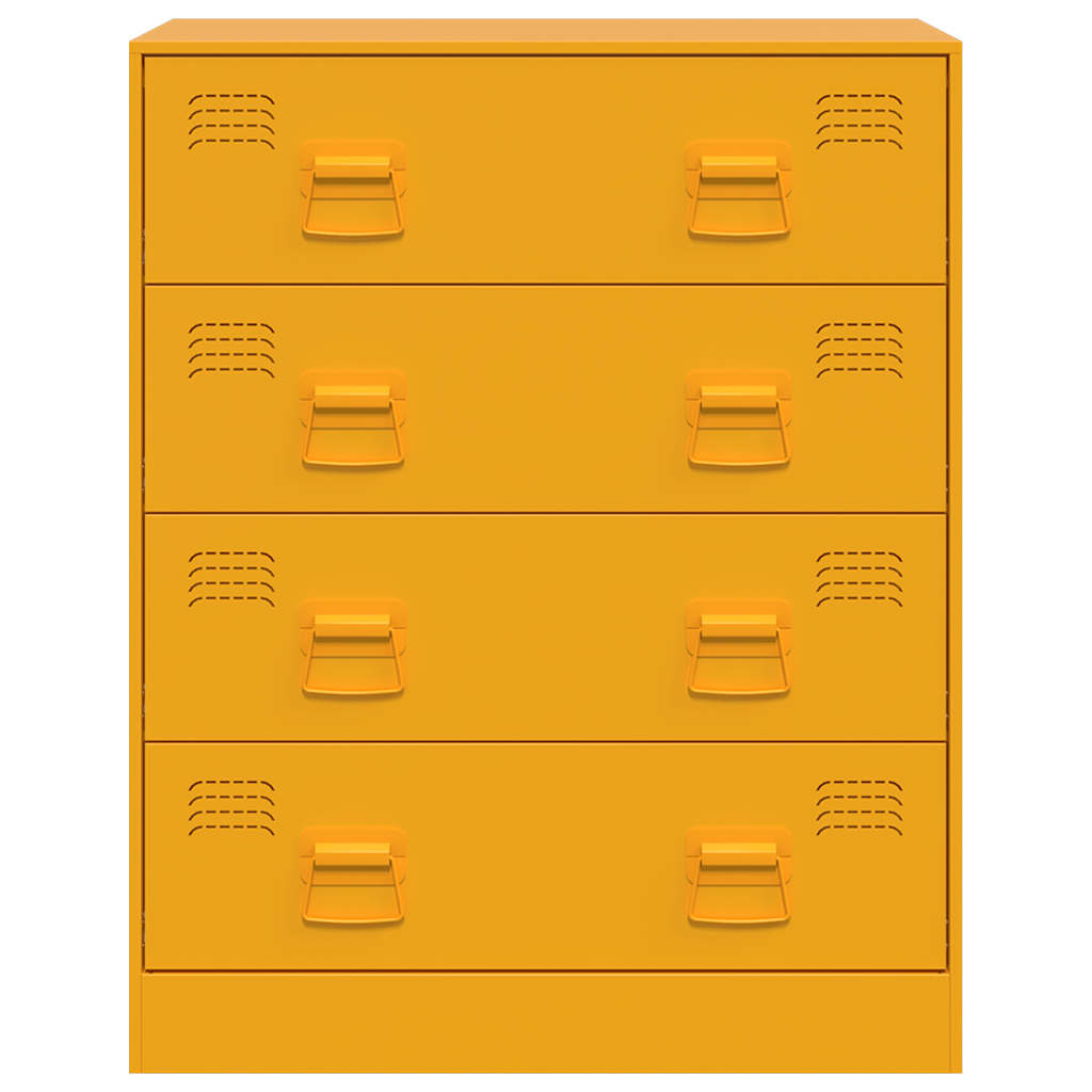 Sidebord DIV. sennepsgul 67x39x83 cm stål