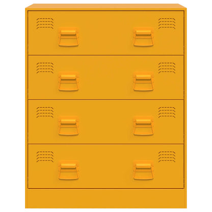 Sidebord DIV. sennepsgul 67x39x83 cm stål