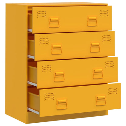 Sidebord DIV. sennepsgul 67x39x83 cm stål