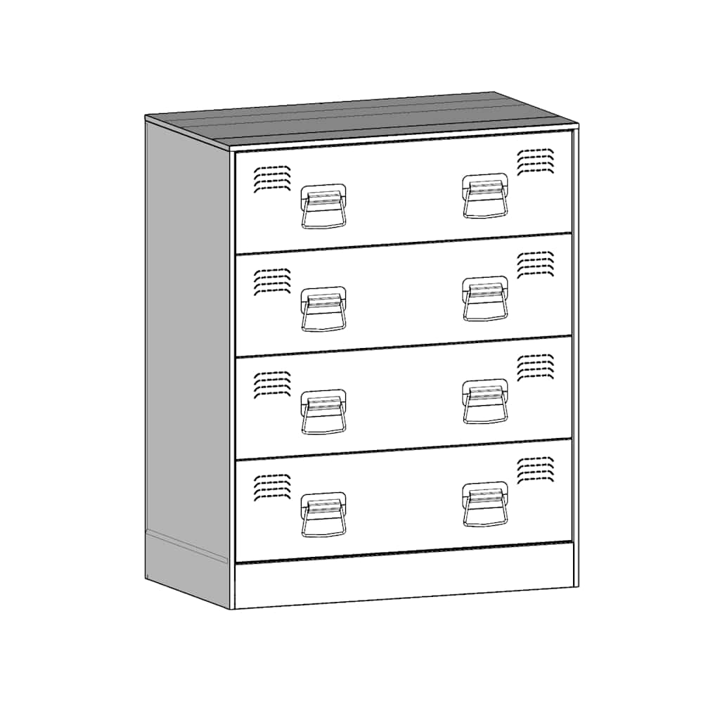 Sidebord DIV. sennepsgul 67x39x83 cm stål