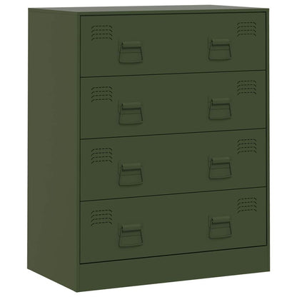 Kommode DIV. olivengrønn 67x39x83 cm stål