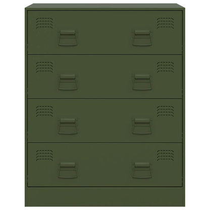 Kommode DIV. olivengrønn 67x39x83 cm stål