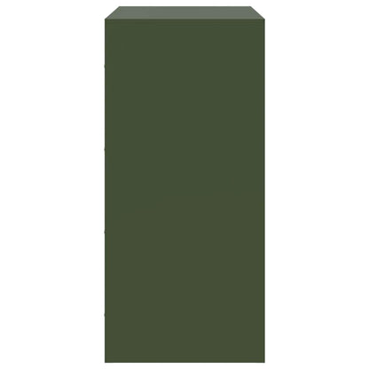 Kommode DIV. olivengrønn 67x39x83 cm stål