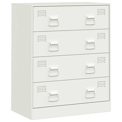 Kommode Hvit 67x39x83 cm stål