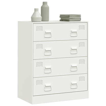 Kommode Hvit 67x39x83 cm stål