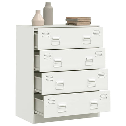 Kommode Hvit 67x39x83 cm stål