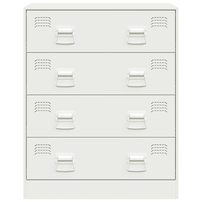 Kommode Hvit 67x39x83 cm stål