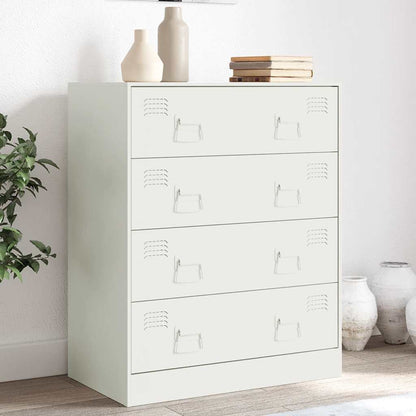 Kommode Hvit 67x39x83 cm stål