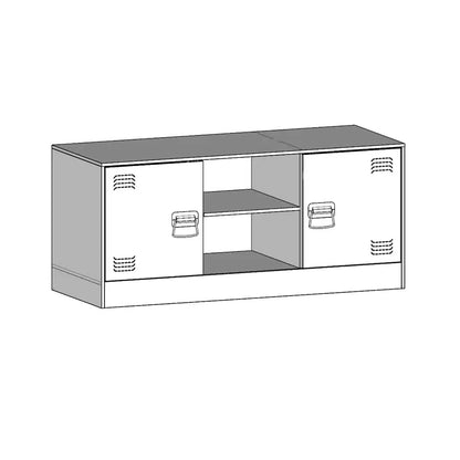 TV-Møbel DIV. TV-benk Svart 99x39x44 cm stål