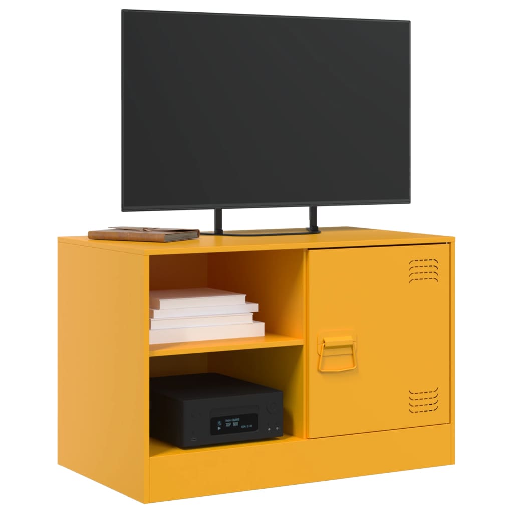 TV-Møbel DIV. TV-benk sennepsgul 67x39x44 cm stål