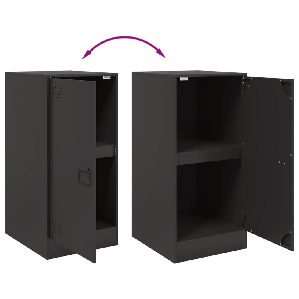 Skjenk DIV. Svart 34,5x39x73 cm stål