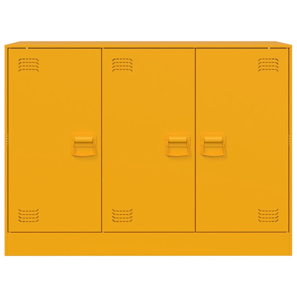 Skjenk DIV. sennepsgul 99x39x73 cm stål