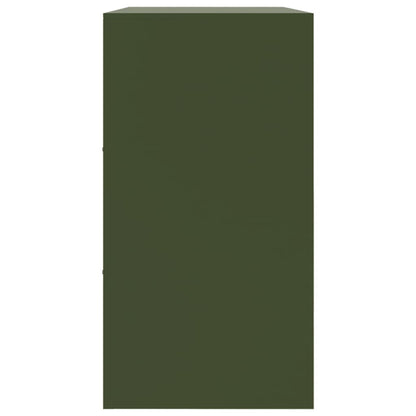 Skjenk DIV. olivengrønn 99x39x73 cm stål
