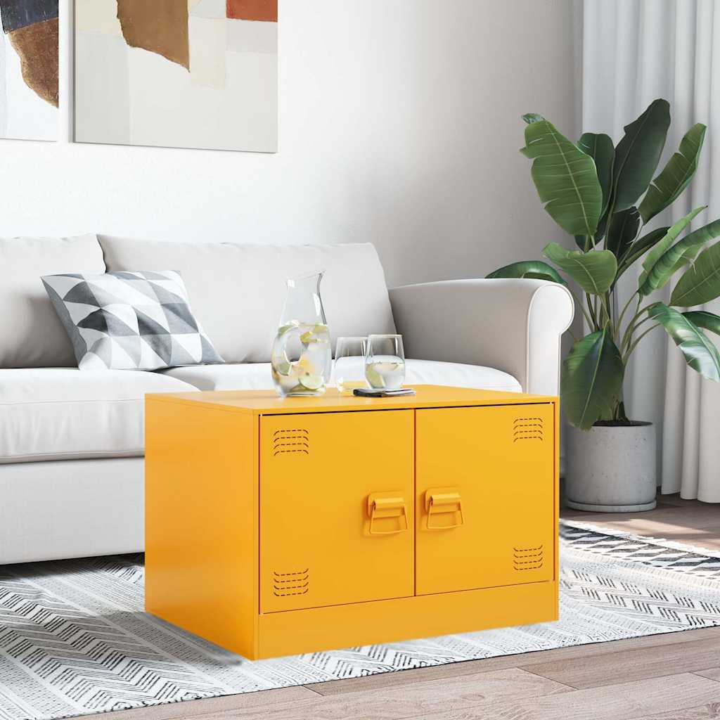 Salongbord Sofabord DIV. sennepsgul 67x50x44 cm stål