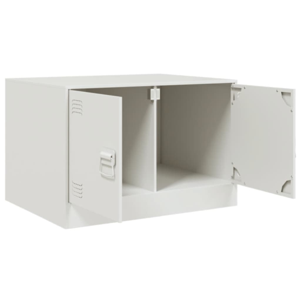 Salongbord Sofabord Hvit 67x50x44 cm stål