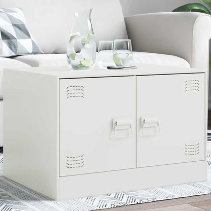 Salongbord Sofabord Hvit 67x50x44 cm stål
