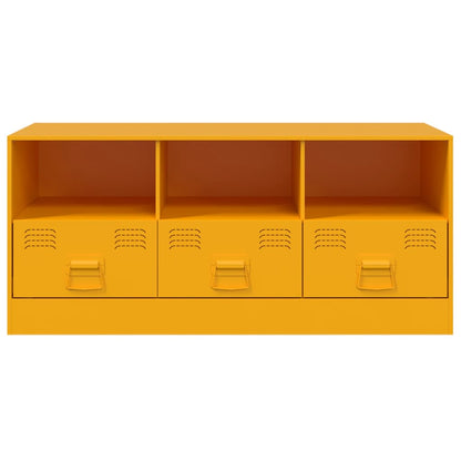 TV-Møbel DIV. TV-benk sennepsgul 99x39x44 cm stål
