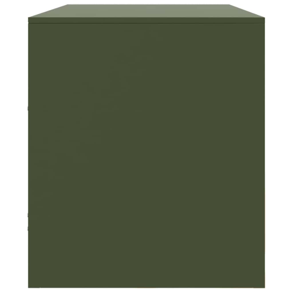 TV-Møbel DIV. TV-benk olivengrønn 99x39x44 cm stål