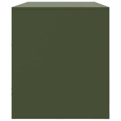 TV-Møbel DIV. TV-benk olivengrønn 99x39x44 cm stål