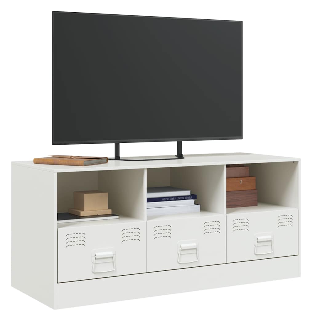 TV-Møbel DIV. TV-benk Hvit 99x39x44 cm stål