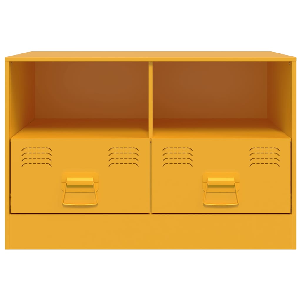 TV-Møbel DIV. TV-benk sennepsgul 67x39x44 cm stål