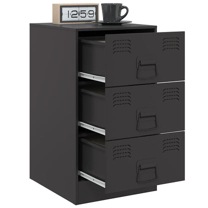 Nattbord Sengbord Svart 34,5x39x62 cm stål