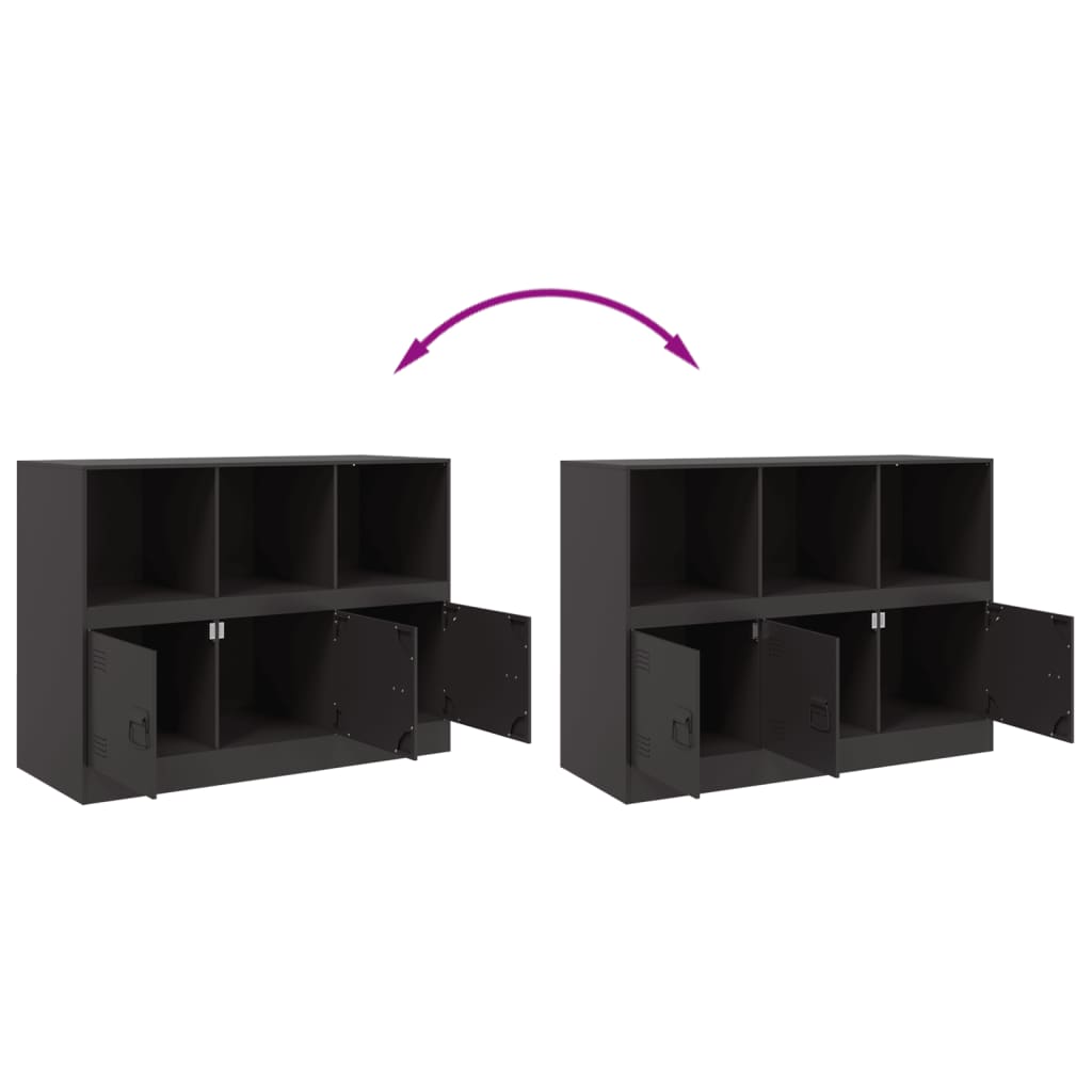 Skjenk DIV. Svart 99x39x73 cm stål