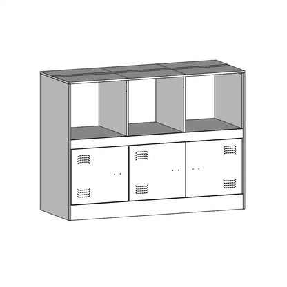 Skjenk DIV. olivengrønn 99x39x73 cm stål
