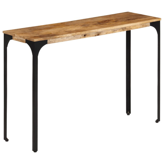 Avlastningsbord Konsollbord Tre Brun 110x35x76 cm heltre mango og jern