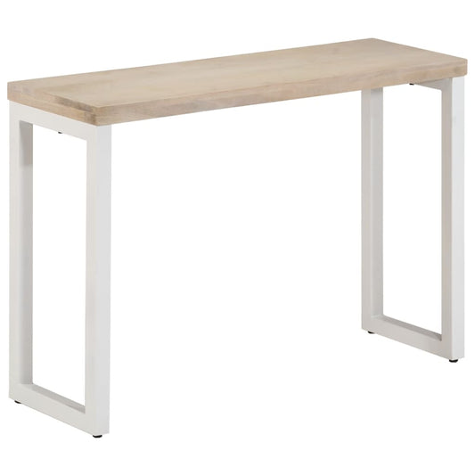 Avlastningsbord Konsollbord Tre Brun 110x35x76 cm heltre mango og jern