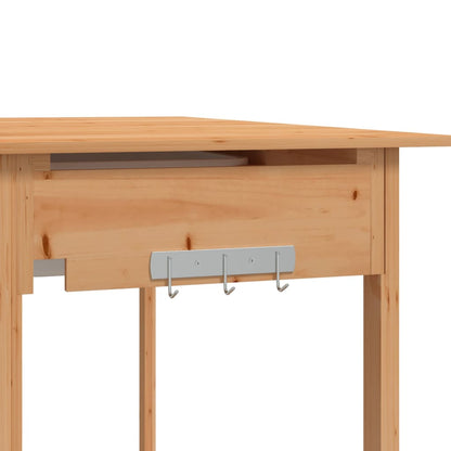 Utendørs Blomsterstativ Plantebord med skap 147,5x44x139,5 cm heltre gran