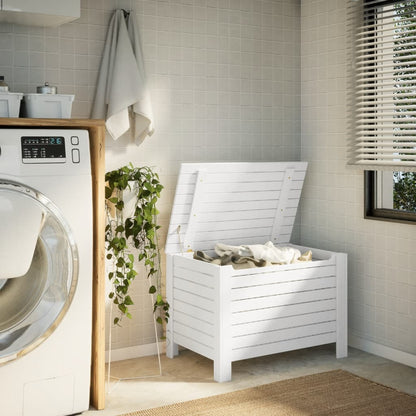 Oppbevaringskiste med lokk RANA 80x49x54 cm heltre furu