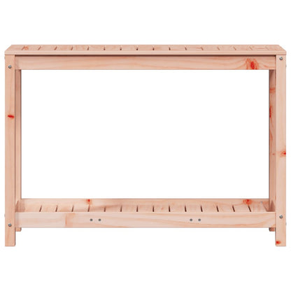 Utendørs Blomsterstativ Plantebord med hylle 108x35x75 cm heltre furu