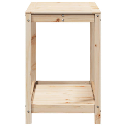 Utendørs Blomsterstativ Plantebord med hylle 108x50x75 cm heltre furu
