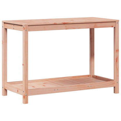Utendørs Blomsterstativ Plantebord med hylle 108x50x75 cm heltre furu