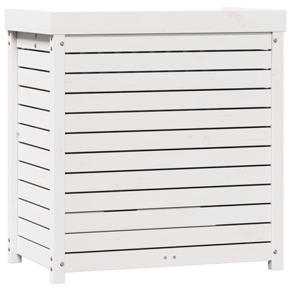 Utendørs Blomsterstativ Plantebord med hyller Hvit 82,5x50x86,5 cm heltre furu