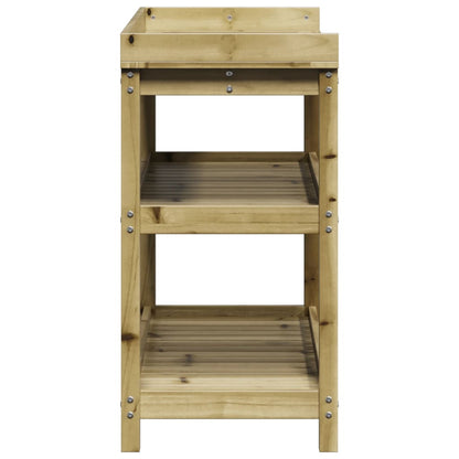 Utendørs Blomsterstativ Plantebord med hyller 108x45x86,5 cm heltre furu