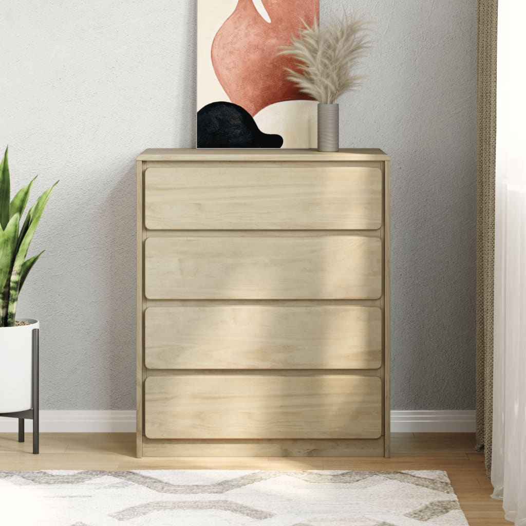 Kommode Tre heltre furu SAUDA Eik 76,5x39x91 cm