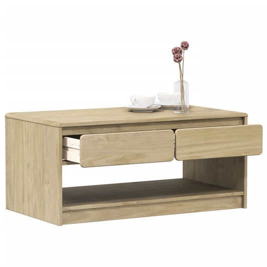 Salongbord Sofabord Tre heltre furu SAUDA Eik 99x55x45 cm