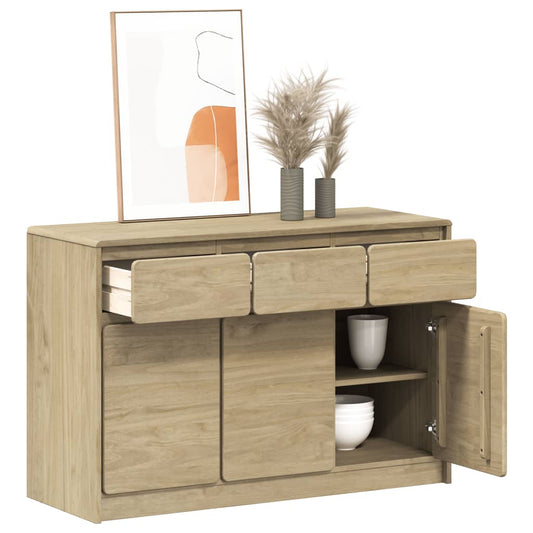 Skjenk Brun Eik SAUDA Eik 114x43x75,5 cm heltre furu