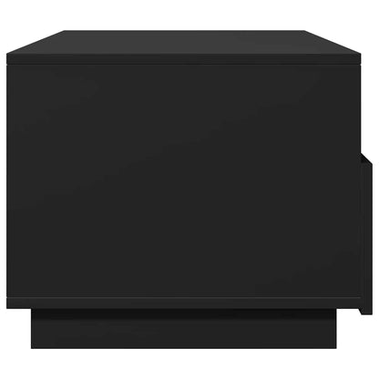 Salongbord Sofabord Svart med LED-lys 90x49x40 cm