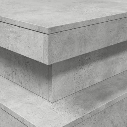 Salongbord Sofabord Betonggrå med LED-lys 90x50x40 cm