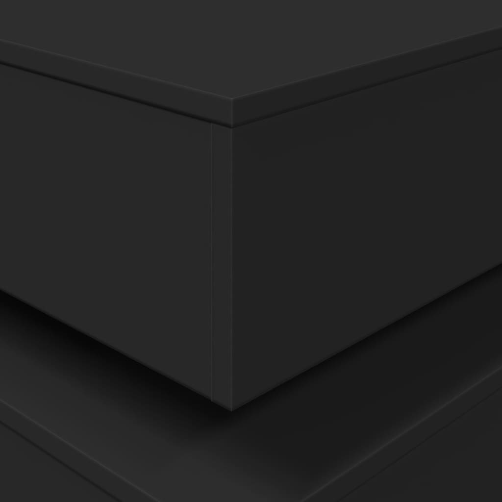 Salongbord Sofabord Svart med LED 50x50x40 cm