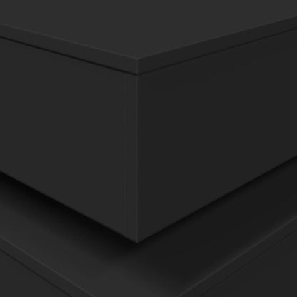 Salongbord Sofabord Svart med LED 50x50x40 cm