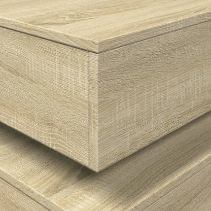 Salongbord Sofabord Sonoma Eik med LED-lys 90x50x40 cm