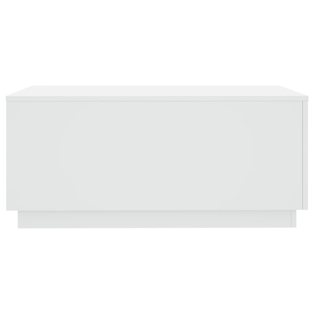 Salongbord Sofabord Hvit med LED-lys 90x50x40 cm